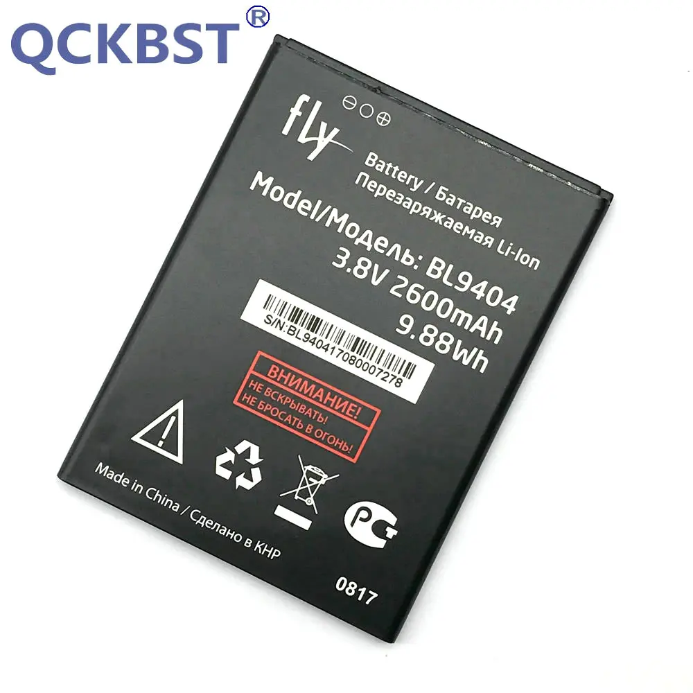 QCKBST новинка 2600 мАч высококачественный аккумулятор для мобильного телефона fly BL9404