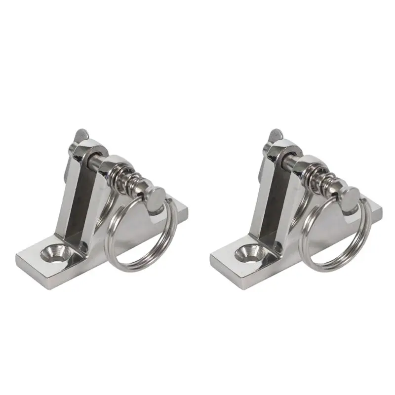 

316 Stainless Steel bimini top hardware Marine Part Depot Top Stainless Steel 90 degree Chrome Deck Hinge with Pin and Ring qyh