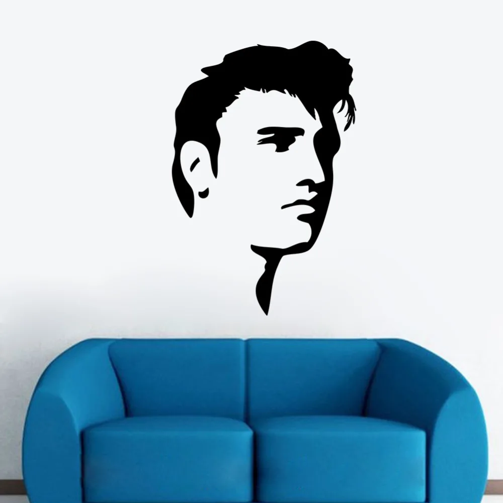 Бесплатная доставка современные настенные виниловые наклейки Elvis Presley домашний
