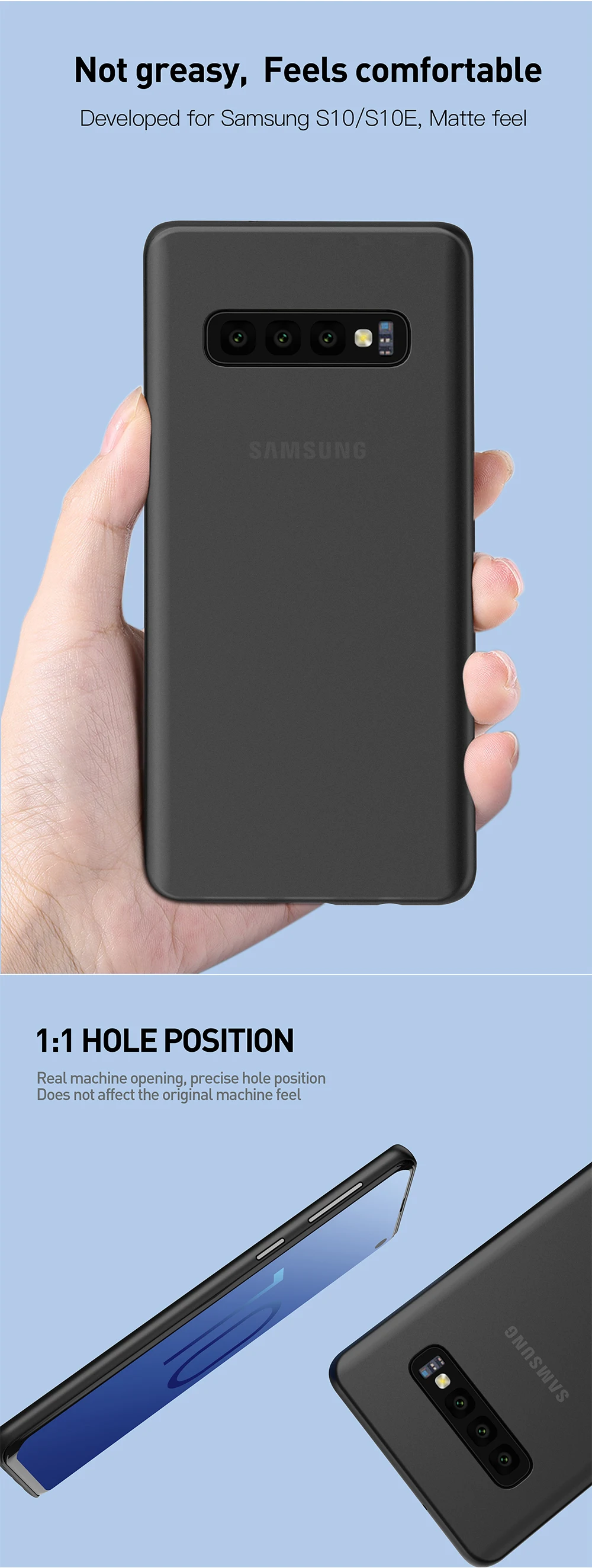 KEYSION чехол для телефона для samsung Galaxy S10 Plus S10e Coque ультра тонкий матовый чехол для S10 чехол для S10+ S10 Plus Fundas