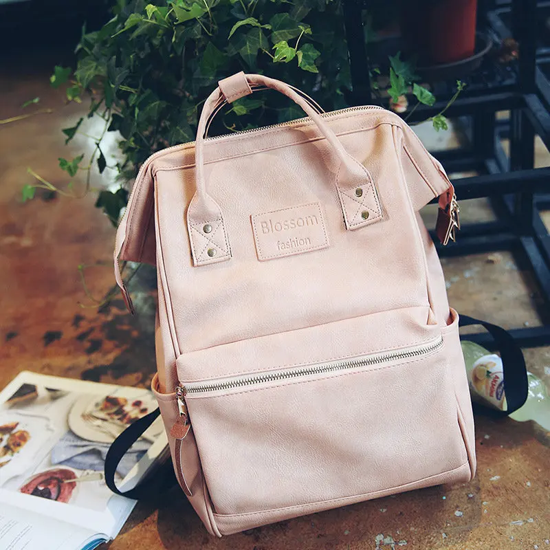 Pink Модная сумка для подгузников для мам, кожаный водонепроницаемый рюкзак для беременных, сумка для подгузников, большая емкость, дорожная сумка для мамы, уход за ребенком для мамы - Цвет: Pink