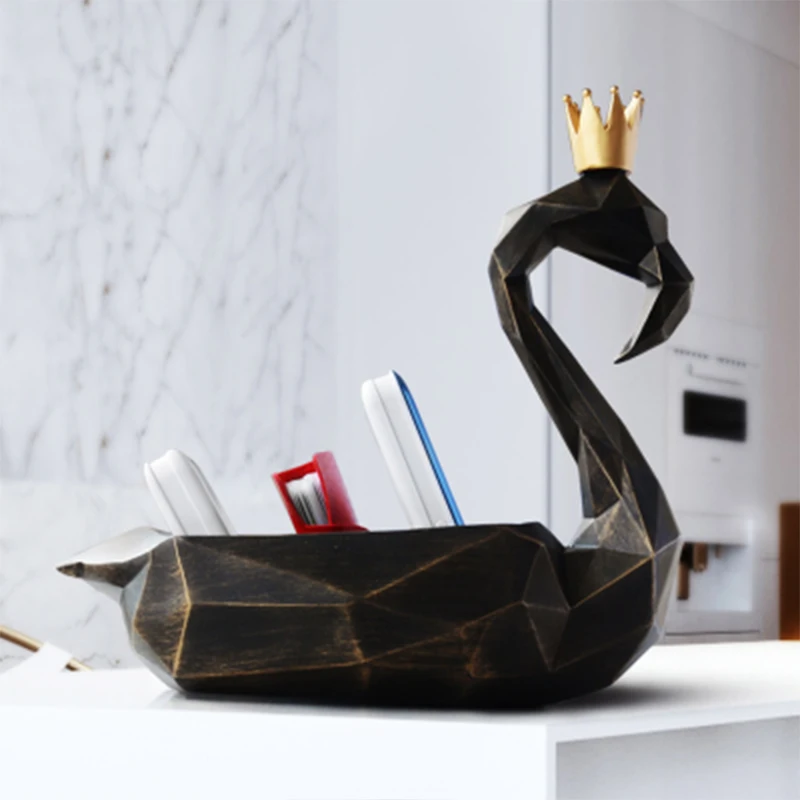 Nordic flamingo key storage box decoration creative hall coffee table mobile phone remote control desktop display | Дом и сад