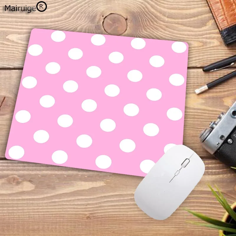 Mairuige white Gold Pink Polka Dots High Speed New Mousepad Size for 18X22CM Gaming Mousepads Big promotion For Russia | Компьютеры и