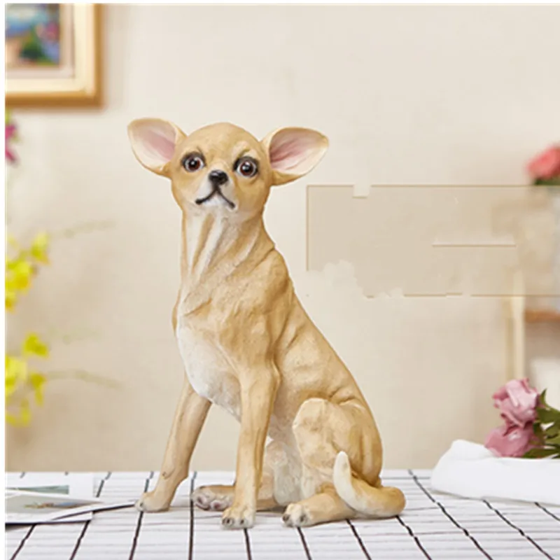 Милая статуя щенка имитация животного домашний декор изысканная фигурка