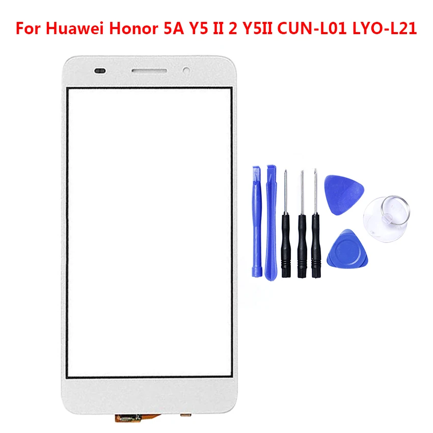 Передняя панель для Huawei Honor 5A Y5 II 2 Y5II CUN-L01 LYO-L21 сенсорный экран сенсор дигитайзер