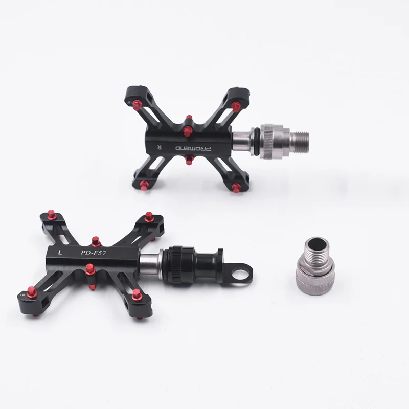 pedals and 1 holder TWTOPSE БЫСТРОРАЗЪЕМНАЯ велосипедная педаль для Brompton складной велосипед 3 герметичные подшипники EZY система ультра-легкие ЧПУ противоскользящие педали части - Цвет: pedals and 1 holder