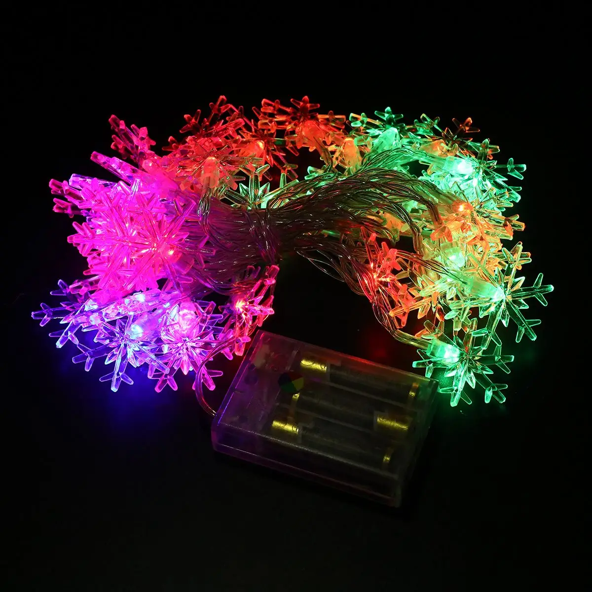 

5m 40 LED Snowflake String Lights Battery Operated Outdoor Waterproof Fairy Light String for Christmas Home Party Decoration