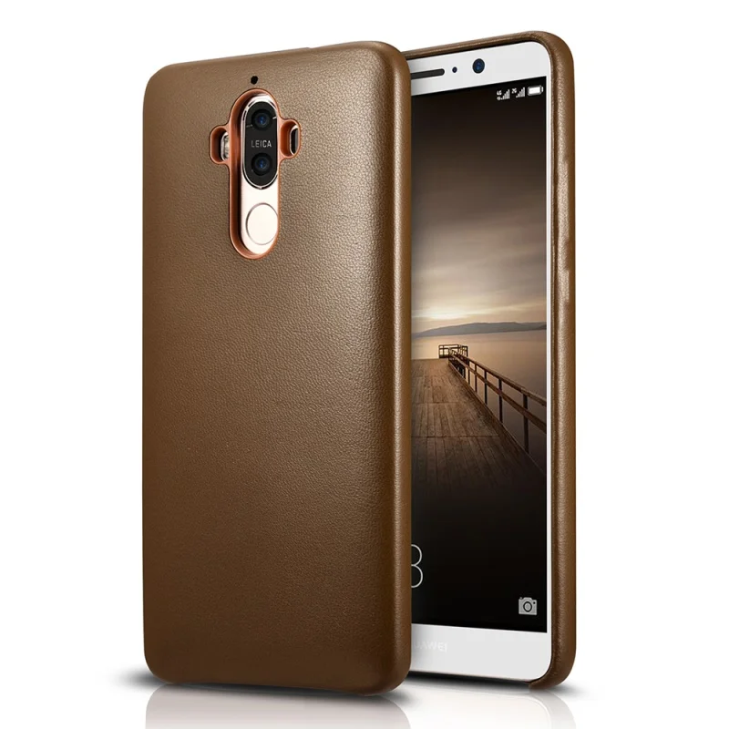 For Huawei Mate 9 Case XOOMZ Sheepskin Genuine Leather Coated PC Hard for - 5.9 inch |