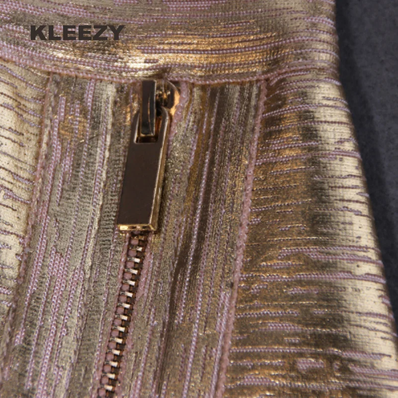 KLEEZY пикантная Новинка 2020 года бандажная Золотая вечерние Ка карандаш