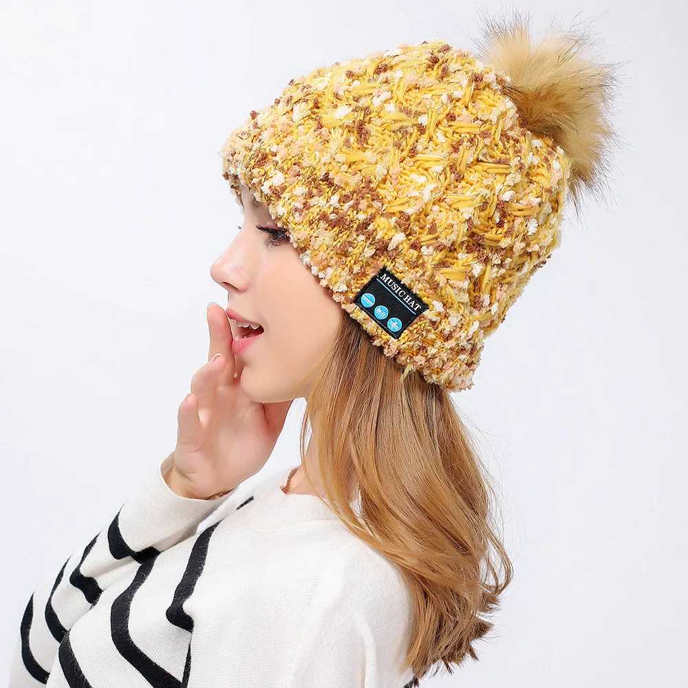 2018 Bluetooth Беспроводная умная шапка бини гарнитура с музыкальным динамиком Xmas Bonnet