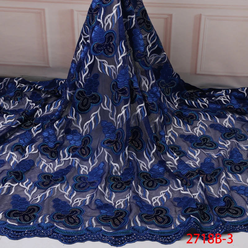 African Lace Fabric 2019 High Quality Nigerian Laces Fabrics with Stones French Tulle Velvet for Women KS2718B-1 | Аксессуары для
