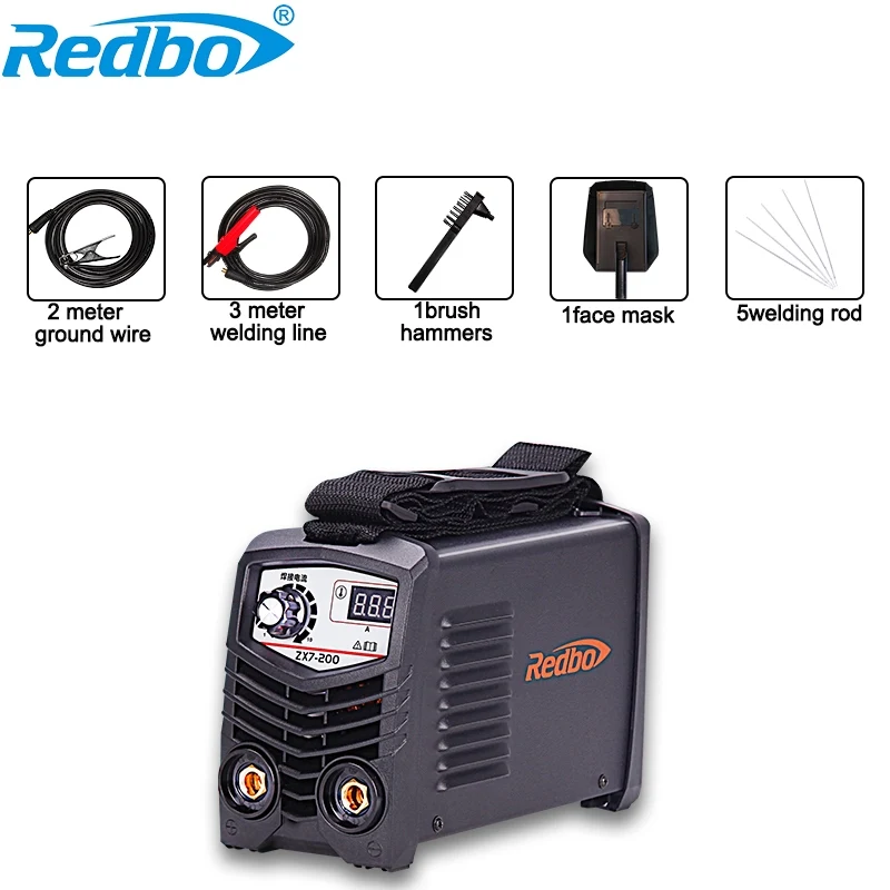 Коричневый REDBO MMA/ARC/ZX7-200 DC дуговой Электрический Intenter сварочный аппарат MMA сварочный аппарат для сварочных работ и электрических работ - Цвет: Коричневый