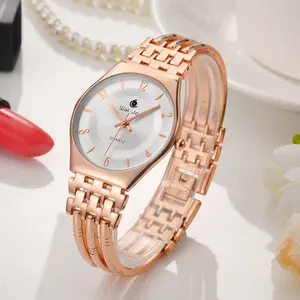 Модные женские часы Wal-Joy, Роскошные ультратонкие водонепроницаемые часы с циферблатом, золотые, розовые, золотые часы для женщин (9006)