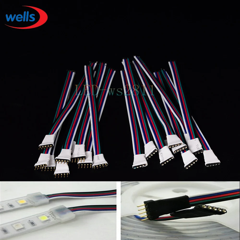 5 пар контактный светодиодный разъем папа мама с кабелем длиной 15 см для