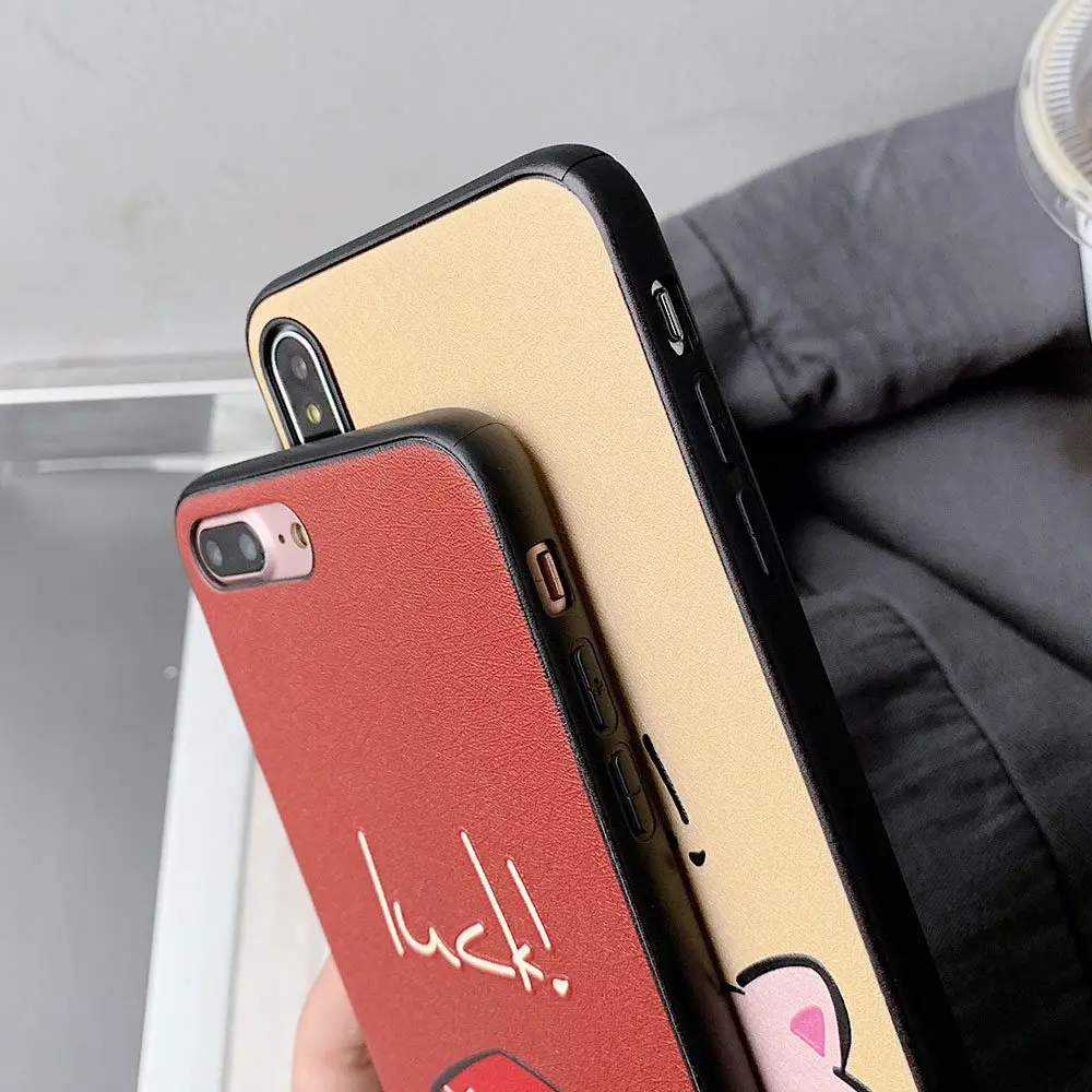 Мягкий чехол для iPhone 7 8 Plus X Xs XR Max милый силиконовый 6 6S 6s с рисунком