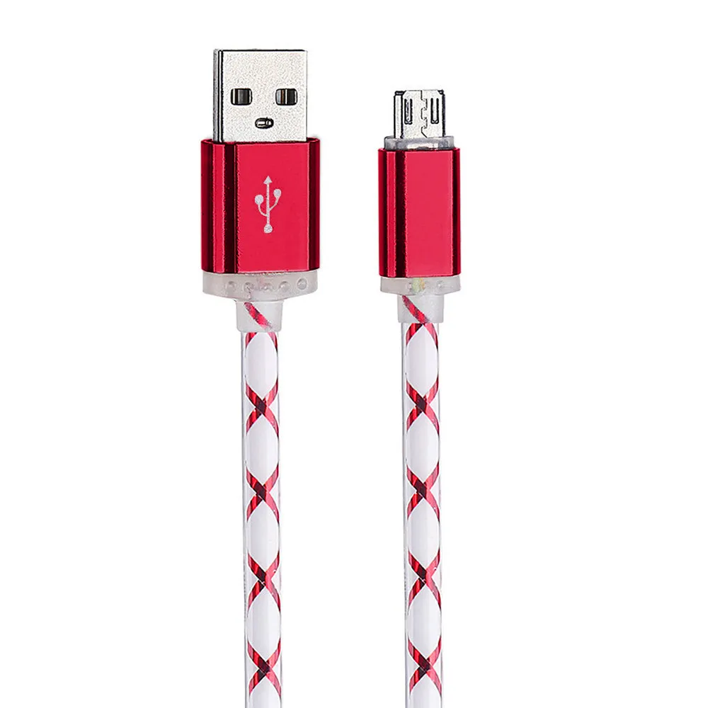 Кабель Micro USB 2 А 1 м светодиодный светильник для быстрой зарядки зарядный кабель