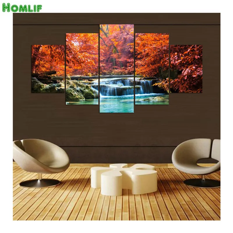 

Waterfalls,5d diy,Diamond Painting 5 pcs Cross-Stitch,Full,Diamond Embroidery,Diamond,Mosaic,pattern,beaded embroidery,gift,art