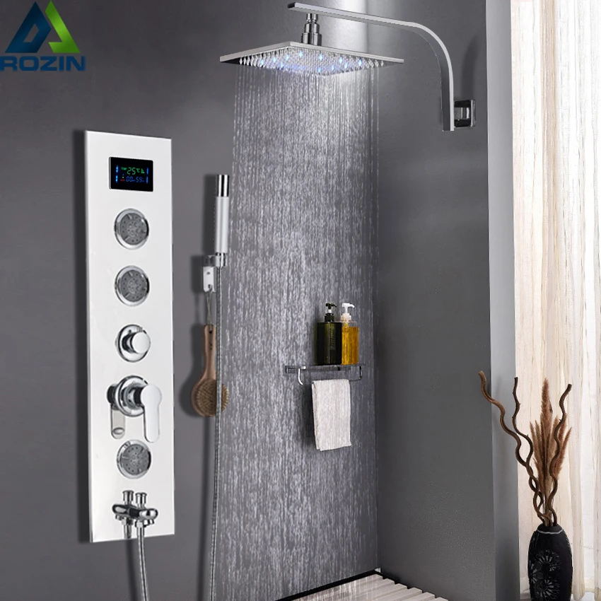 Настенный смеситель для ванной комнаты с одной ручкой Хромированная Душевая