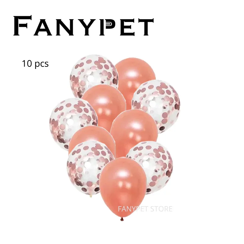10 pcs rose Gold Diamond Ring Foil Balloon Rose Gold Bride to Be Balloon Letter Balloon Bridal Shower Wedding Engagement Decoration - Цвет: 10 pcs