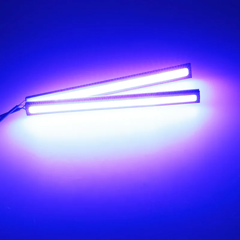 COB светодиодный DRL Вождения Габаритные огни светодиодные ленты 12V панель полосы
