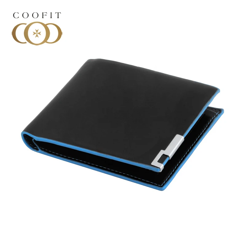 Coofit Прохладный моды из искусственной кожи Для мужчин Женские Кошельки черная