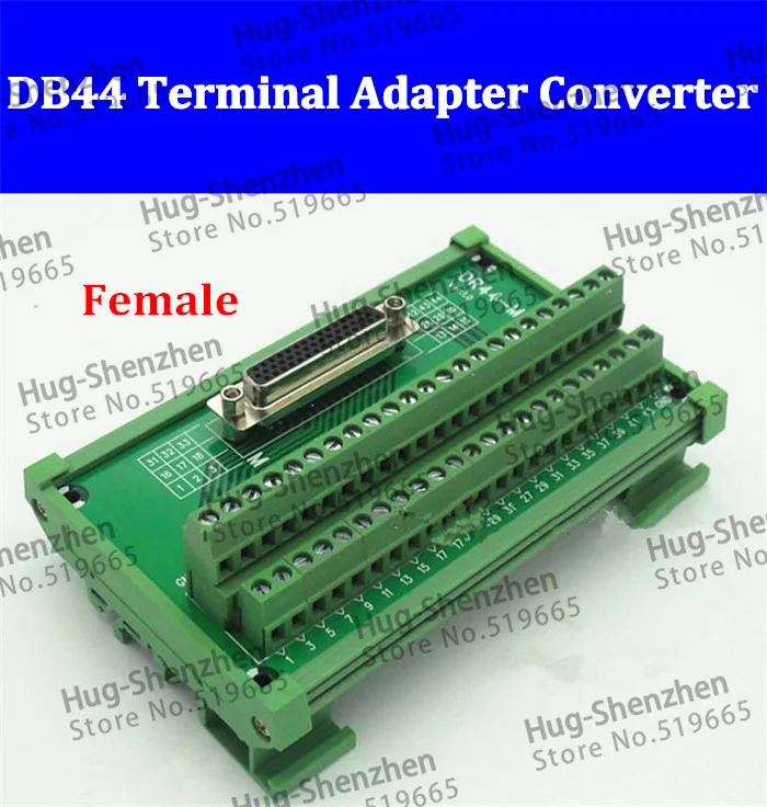 DB44 Φ DR 44 pin DR44 Female 44pin порт din рейка Монтажная Клеммная колодка адаптер
