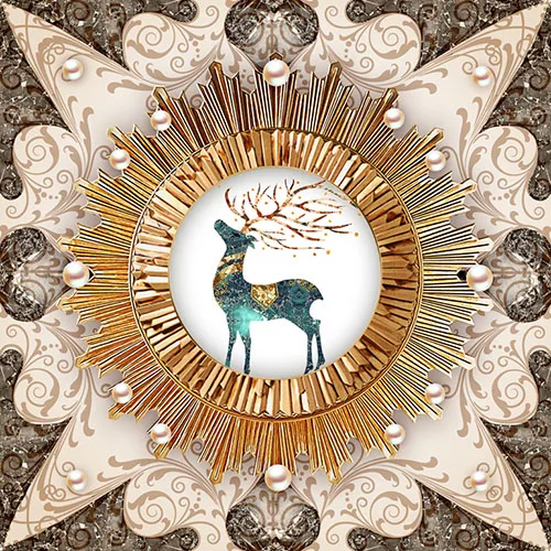 deer Европейская роскошь DIY Вышивка крестиком декоративная картина лошадь/Слон/олень напечатанные наборы узоров для вышивания Наборы для вышивания крестиком - Цвет: deer
