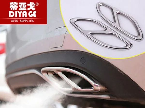 Автомобильная AMG выхлопная накладка выходы задняя рамка отделка для Mercedes Benz GLE W166