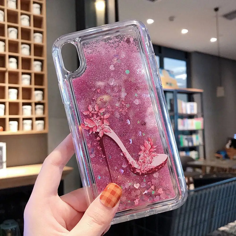 KISSCASE динамический милый зыбучий песок чехол для телефона iPhone X XR XS MAX жидкие чехлы