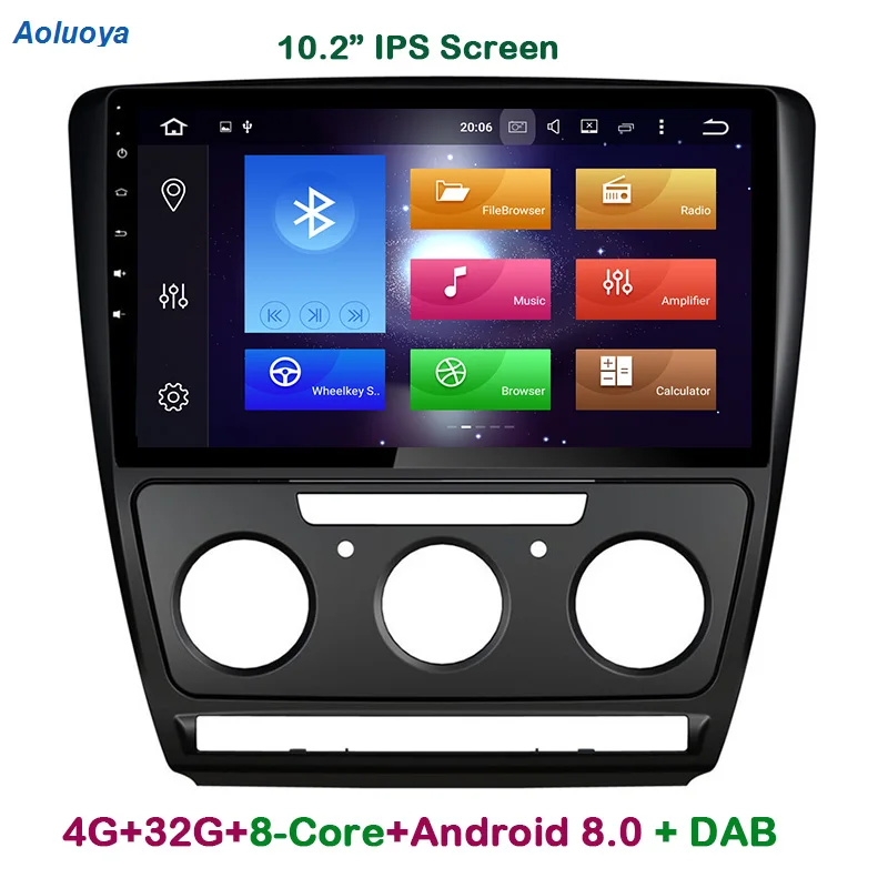 Aoluoya IPS 4 Гб ОЗУ 32 ПЗУ Восьмиядерный Android 8 0 автомобильный DVD GPS навигационный плеер