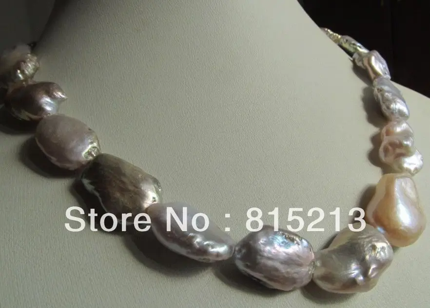 A655 18 ММ AKOYA ЗОЛОТОЙ ЛАВАНДА ОЖЕРЕЛЬЕ ПЕРЛЫ 14 К (B0322)|pearl necklace|necklace necklaceakoya pearl necklaces |