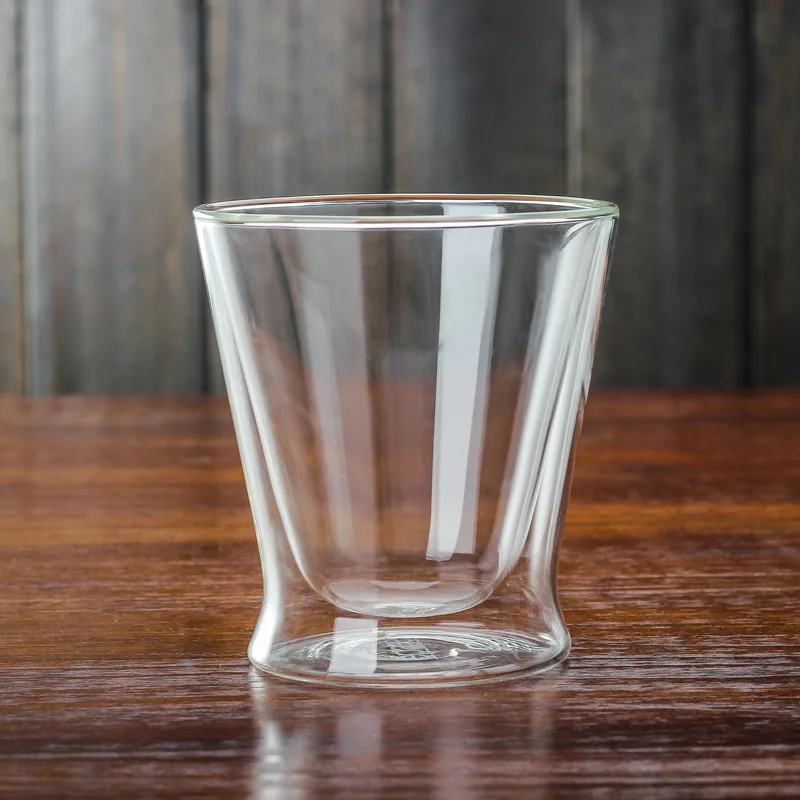 Double Wall Glass Cup Heat Resistant High Silicon Boron 300ml Wine Juice Beer Whiskey Cocktail Copas De Vino | Дом и сад