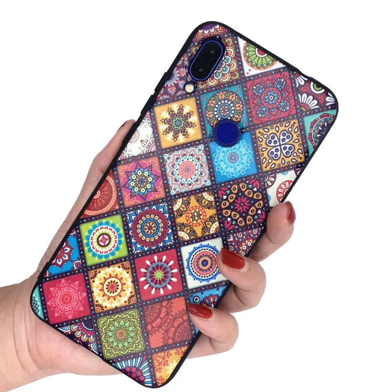 Чехол для Xiaomi Redmi Note 7 силиконовый 3d мягкий рельеф ТПУ чехол телефона Pro