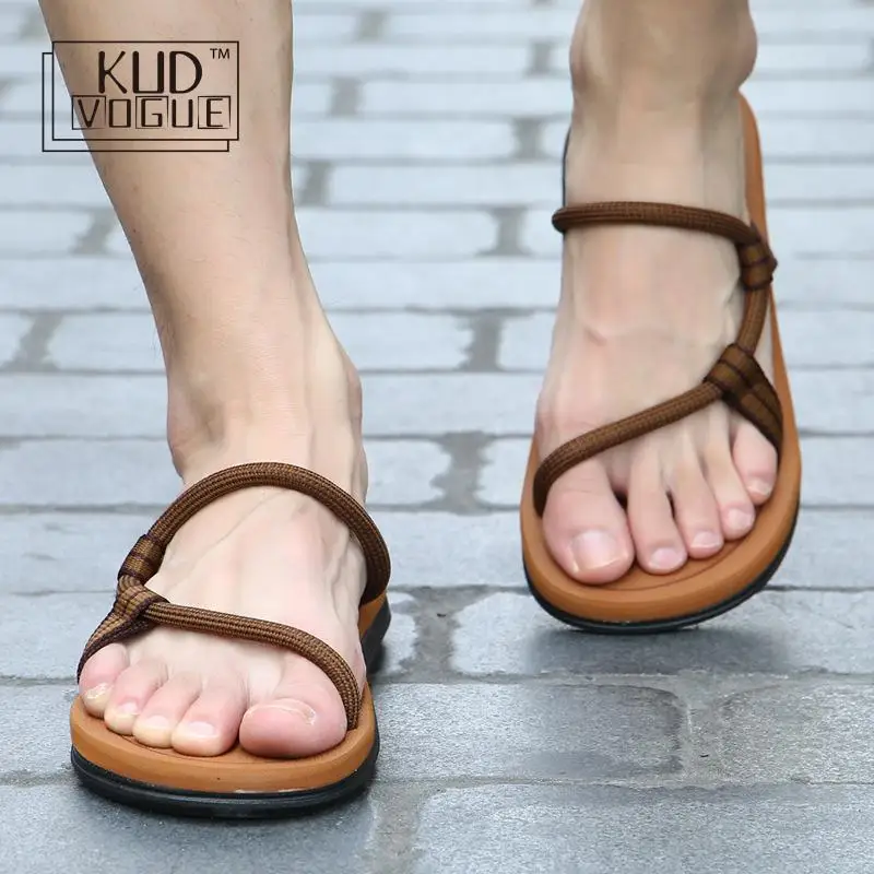 KUDVOGUE/мужские сандалии Sandalias Hombre гладиаторы мужская летняя пляжная обувь в