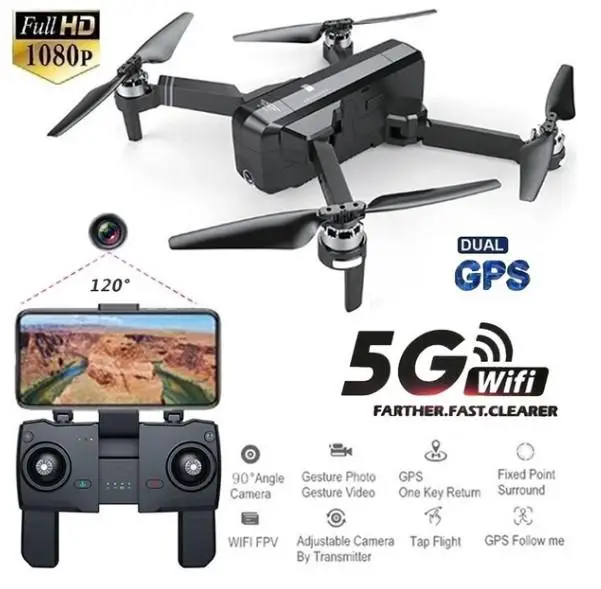Радиоуправляемый квадрокоптер rccity SJRC F11 GPS Wi Fi FPV камера 1080P время полета 25 минут