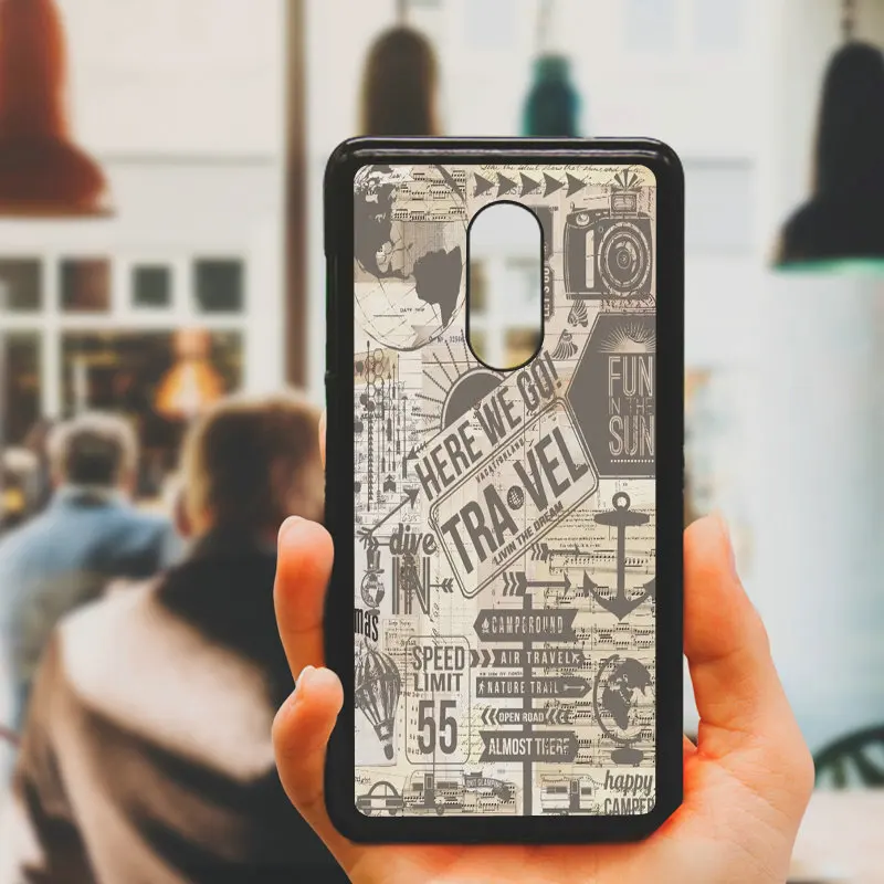 World Map Travel Just Go Cell Phone Case Hard Plastic Cover for Xiaomi Redmi 3X Mi 6 5 5S Plus Note 4X 2 3 3S 4 Pro Prime Shell |