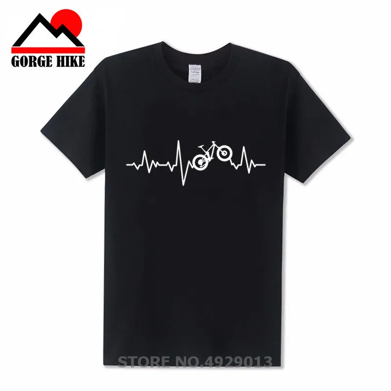 Футболка мужская с коротким рукавом смешная изображением горных велосипедов