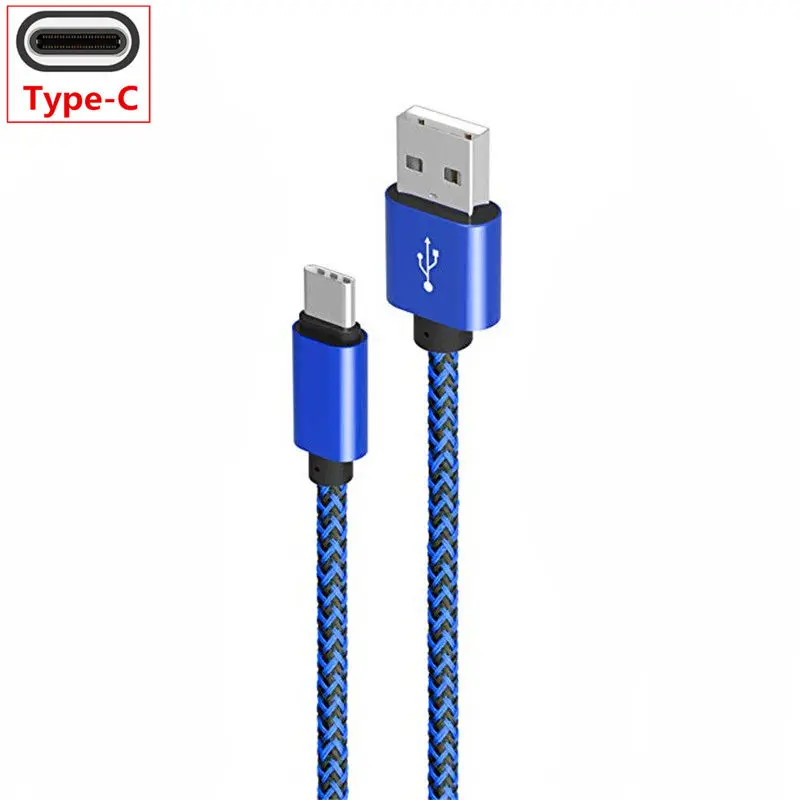 Кабель зарядного устройства микро-usb для sony Xperia Z1 Z2 Z3 Z5 компактный E5 X Тип C XA XA1 XA2 ультра XZ XZ1 XZS XZ2 XZ3 L1 L2 M4 M5 цвета морской волны - Цвет: Blue Type C