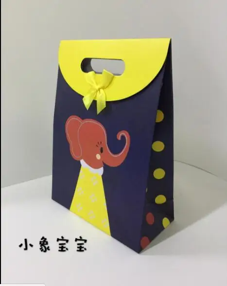 

20pcs Baby elephant cartoon flip gift bag /paper bag/tote bag exquisite bag