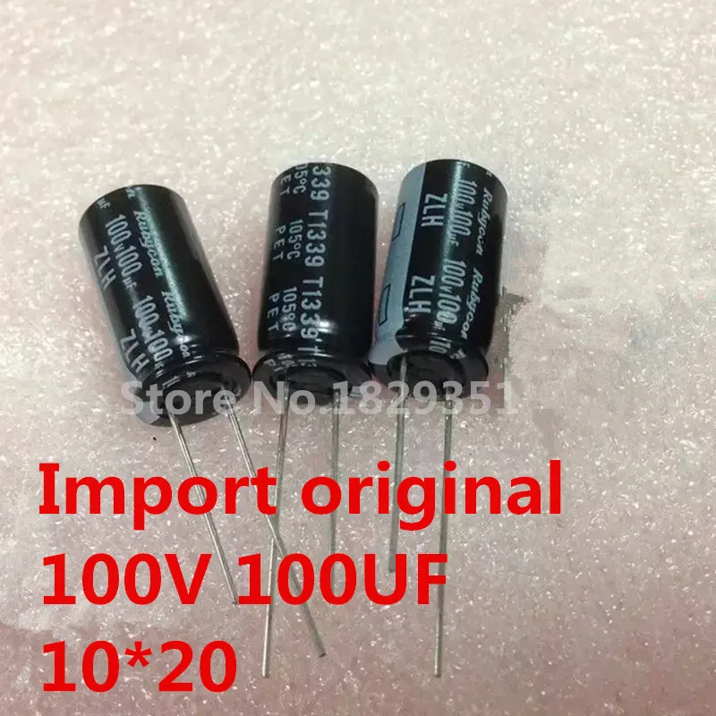 

1000PCS/LOT Rubycon New import original 100v 100uf 10*20mm 100uf 100v In aluminum electrolytic capacitor IC...