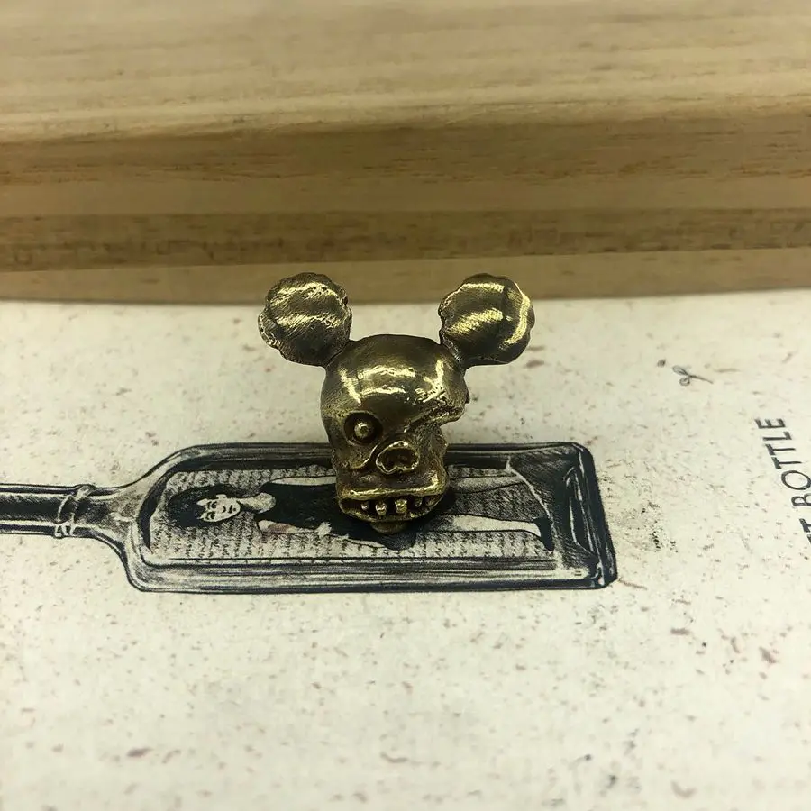 EDC нож бусины латунь зомби шнурок с Микки Маусом шарик Паракорд инструмент DIY