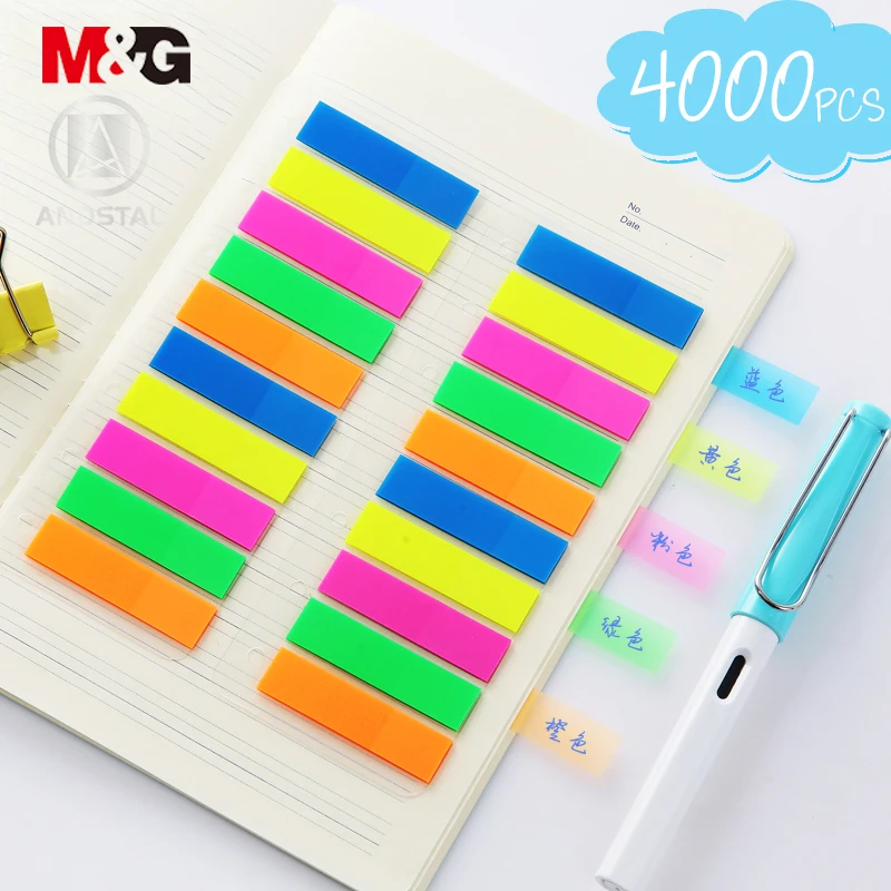M & G 4000 шт. клейкие Примечания Kawaii Andstal флаг Note указательный тег блокнот бирка