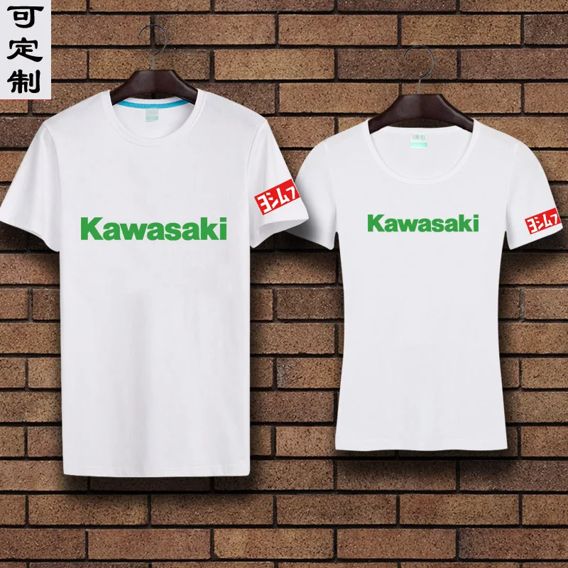 Мотоциклетная футболка Kawasaki из чистого хлопка с коротким рукавом MOTOGP |