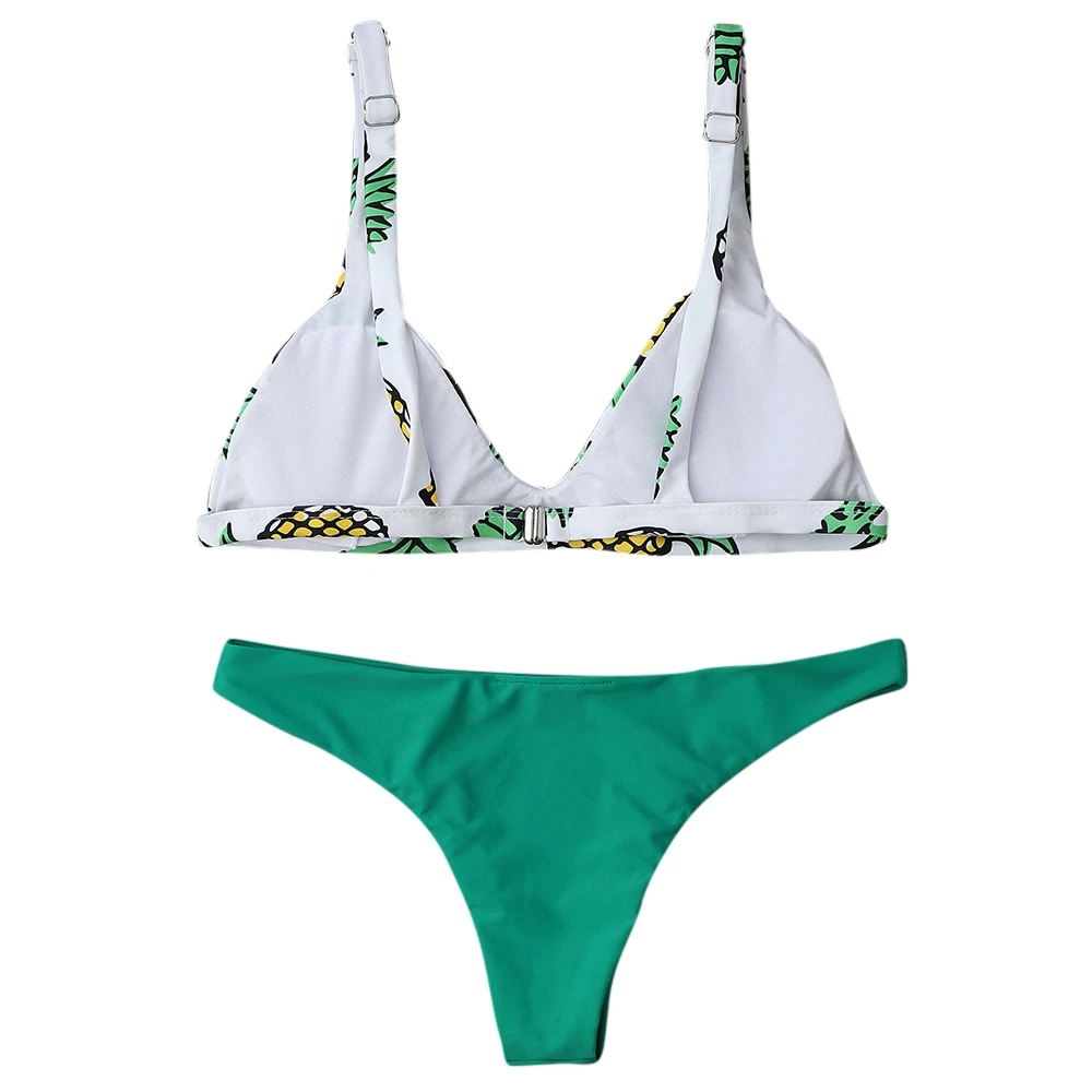 ZAFUL 2019 комплект бикини с рисунком ананаса женский купальник feminino brasileiro conjunto maillot