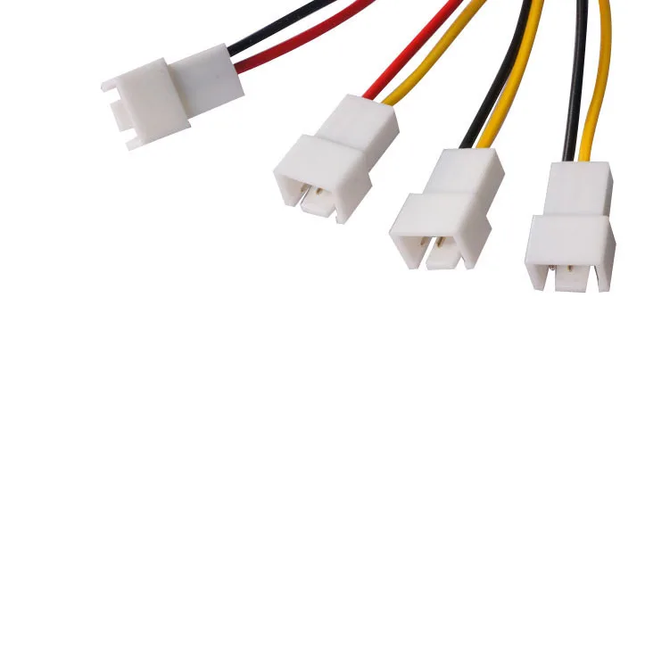 Регулировки скорости 4x3Pin Вентиляторы Типа D для 4Pin Molex Мощность y разветвитель