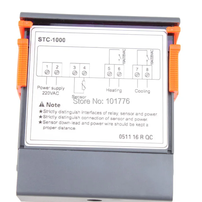 Холодильное Температура контроллер STC-1000 Мини цифровой attemperator 220 В AC 5 шт./лот