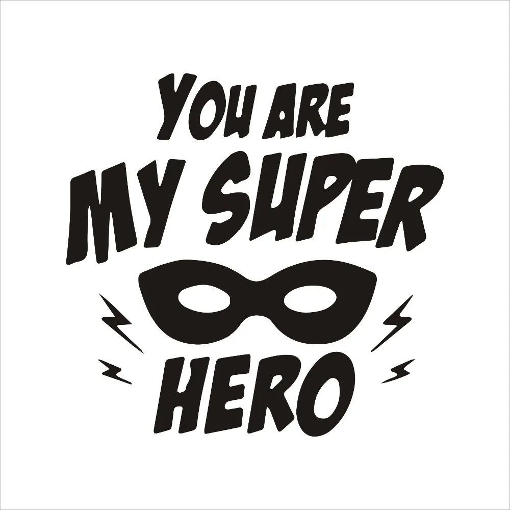Rylybons You Are My Superhero Stickers and Decal Car-Styling for Car Accessories on Windows Wall Body Full Sticker | Автомобили и