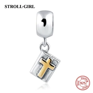 Серебро 925 ювелирные изделия Винтаж греческие Бог Крест Бусины Fit Подвески Пандора браслет под старину Бусины кулон Модные украшения подарки питания