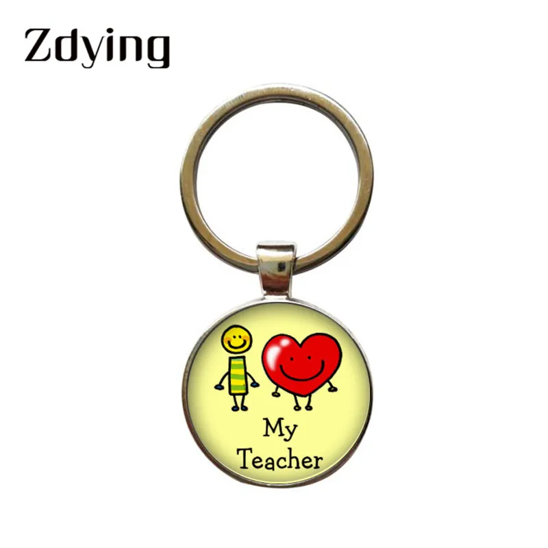 ZDYING I Love My Teacher брелок со стеклянным кабошоном изображение купол подвесные