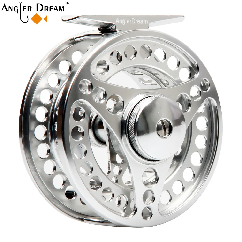 

3/4 5/6 7/8 WT Fly Fishing Reel CNC Machine Aluminum Fishing Reel Large Arbor Aluminum Fly Reel with bag